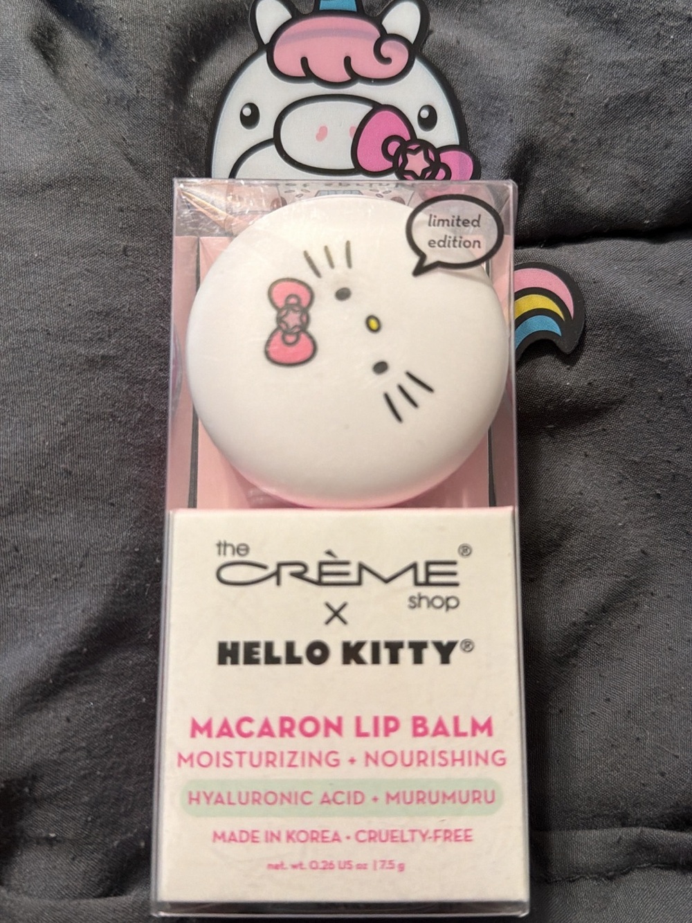 The Crème Shop x Hello Kitty Macaron Lip Balm - Pink